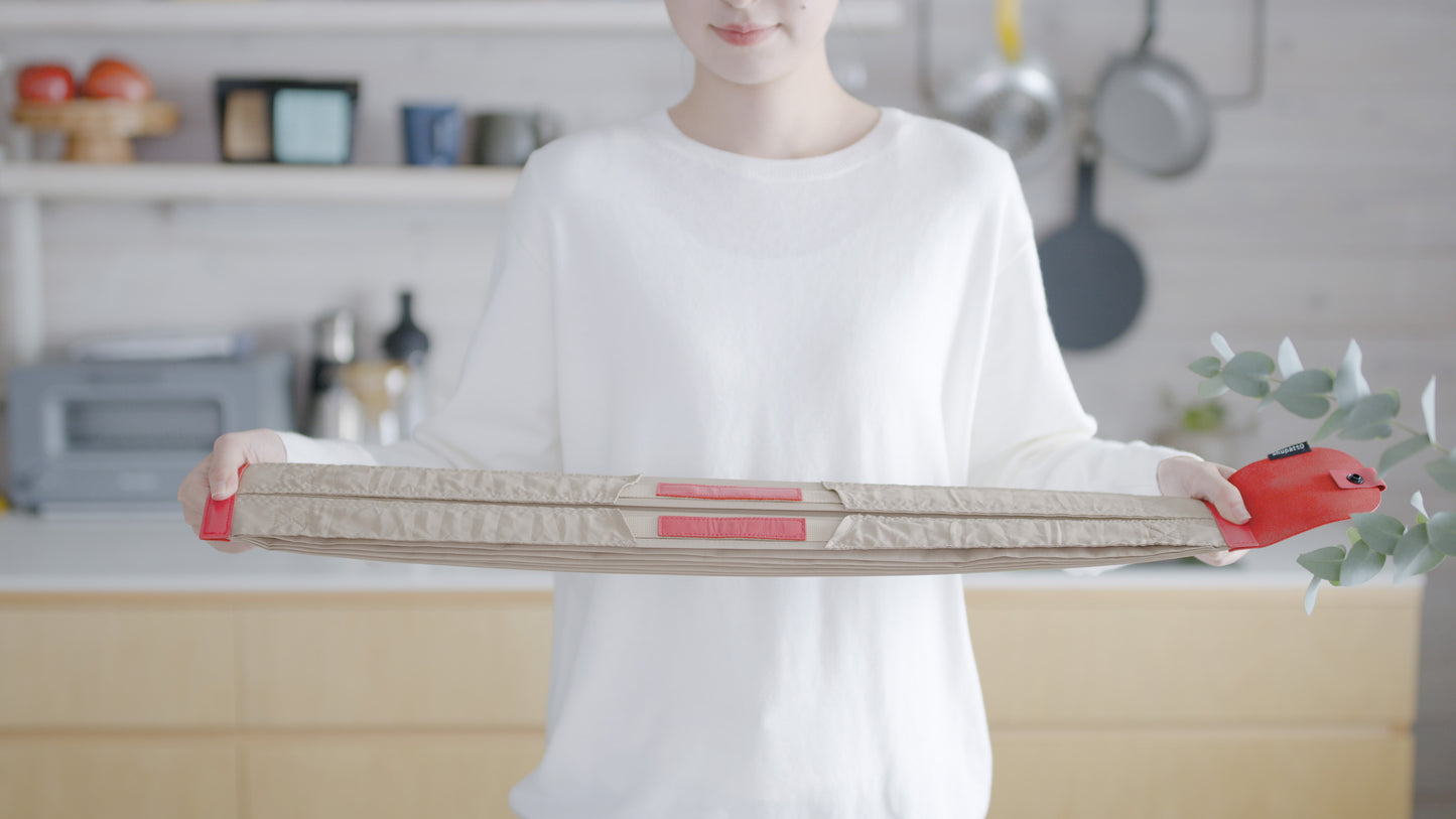Folding Bag - Beige Red
