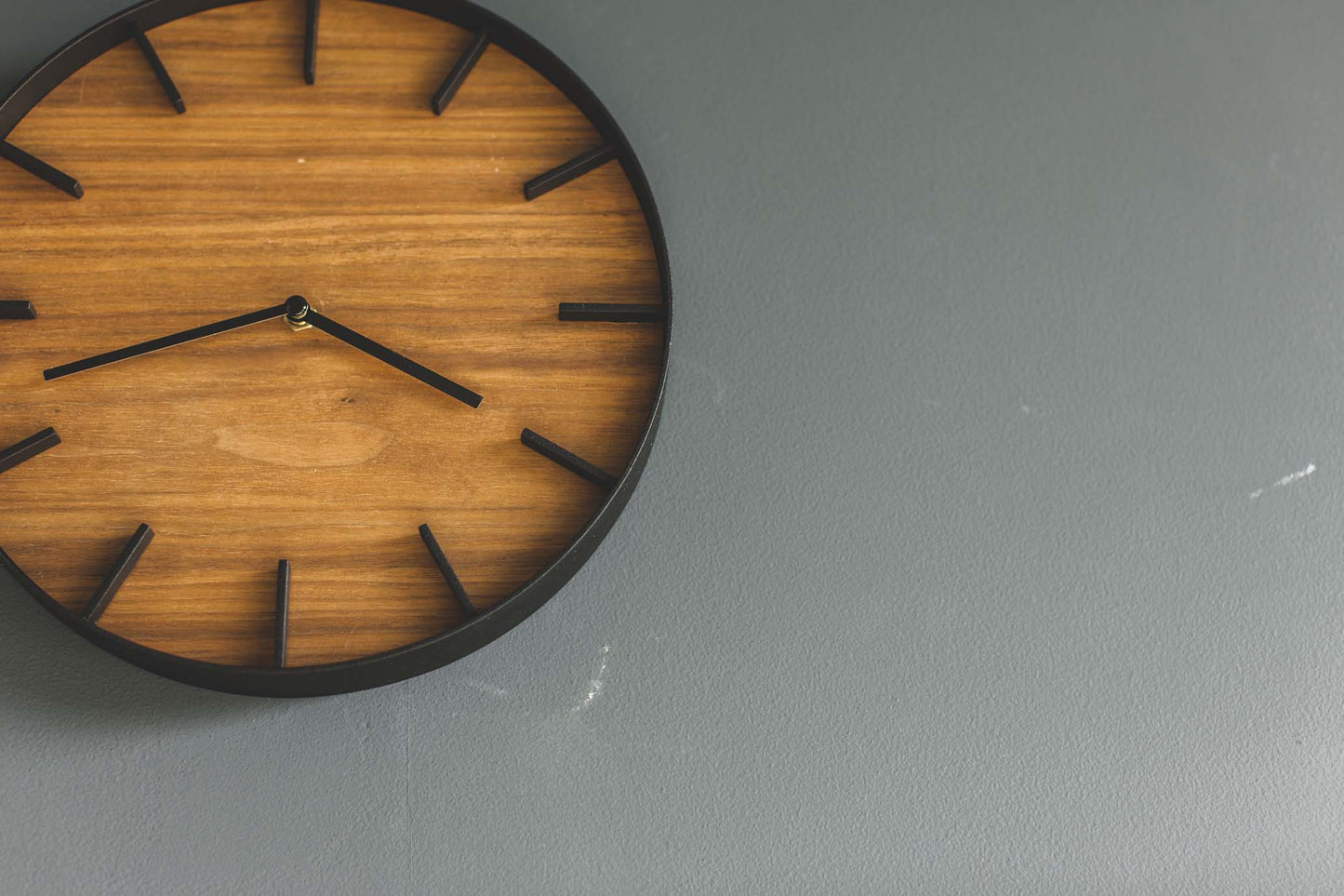 Wall Clock - Steel + Wood