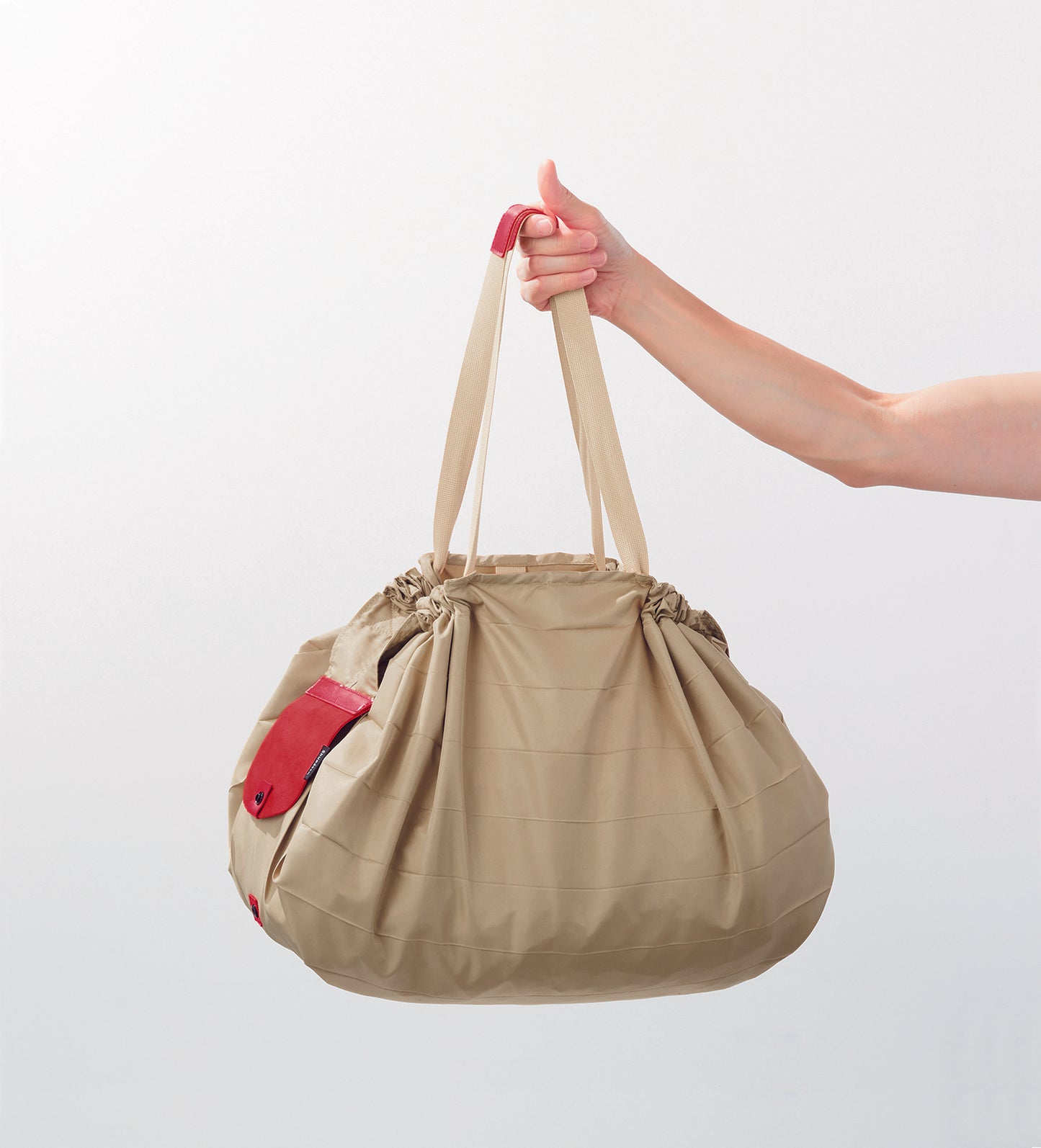 Folding Bag - Beige Red
