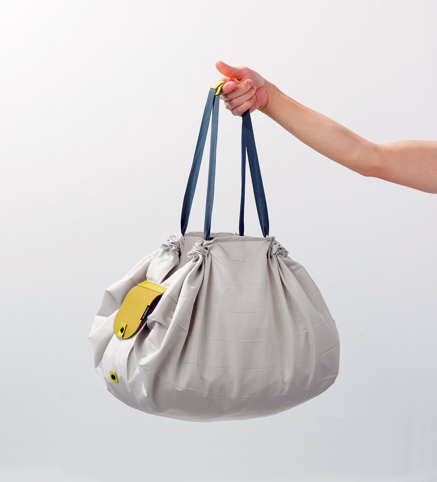 Folding Bag - Light Grey Yellow