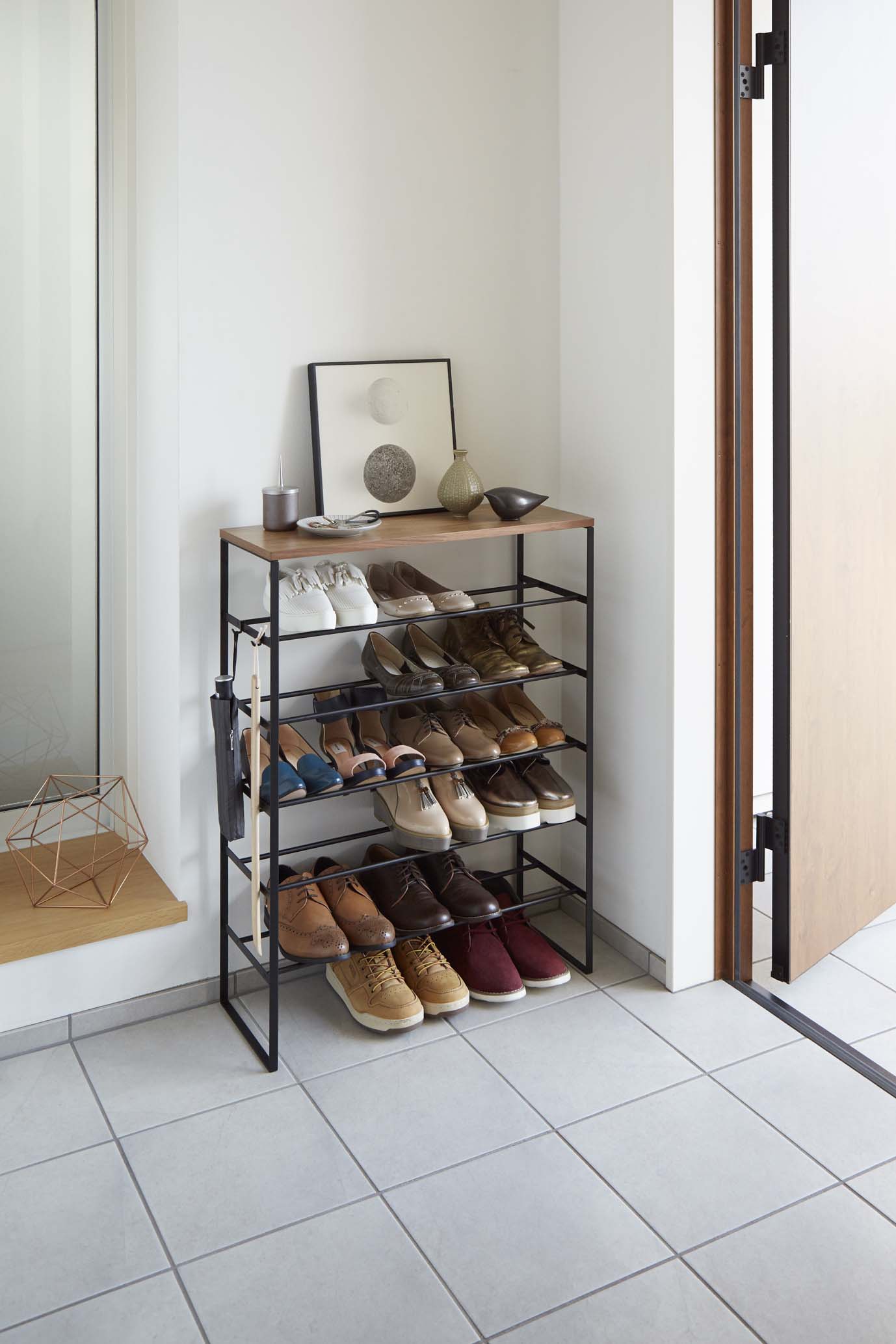 6-Tier Wood Top Shoe Rack