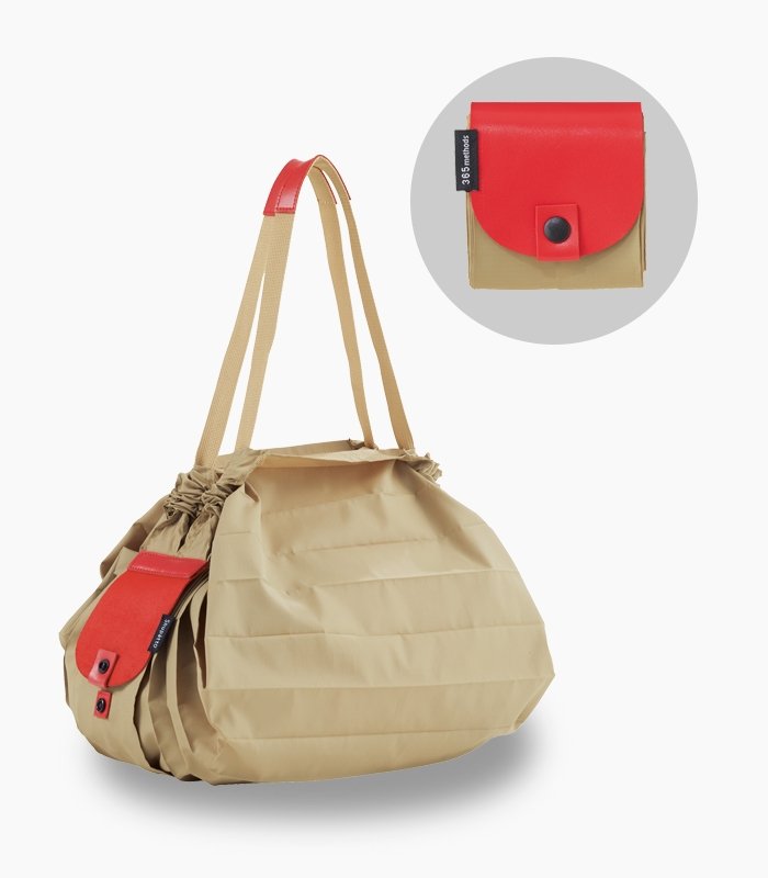 Folding Bag - Beige Red